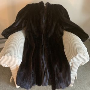 Luxury Black Diamond Mink Fur Coat